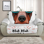 Dobermann With Glasses Print Half Sofa Protector