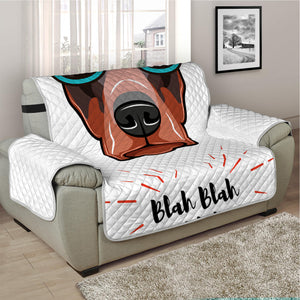 Dobermann With Glasses Print Half Sofa Protector