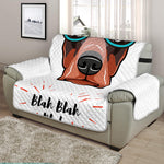 Dobermann With Glasses Print Half Sofa Protector