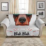 Dobermann With Glasses Print Loveseat Protector