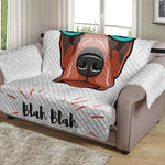 Dobermann With Glasses Print Loveseat Protector