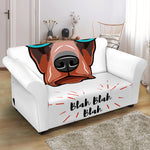 Dobermann With Glasses Print Loveseat Slipcover