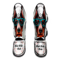 Dobermann With Glasses Print Muay Thai Shin Guards