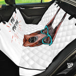 Dobermann With Glasses Print Pet Car Back Seat Cover