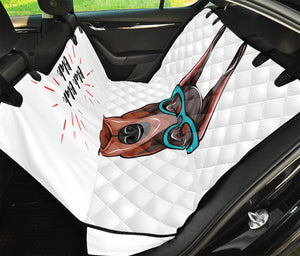 Dobermann With Glasses Print Pet Car Back Seat Cover