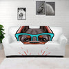 Dobermann With Glasses Print Sofa Cover