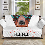 Dobermann With Glasses Print Sofa Protector