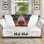 Dobermann With Glasses Print Sofa Protector