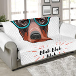 Dobermann With Glasses Print Sofa Protector