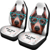 Dobermann With Glasses Print Universal Fit Car Seat Covers