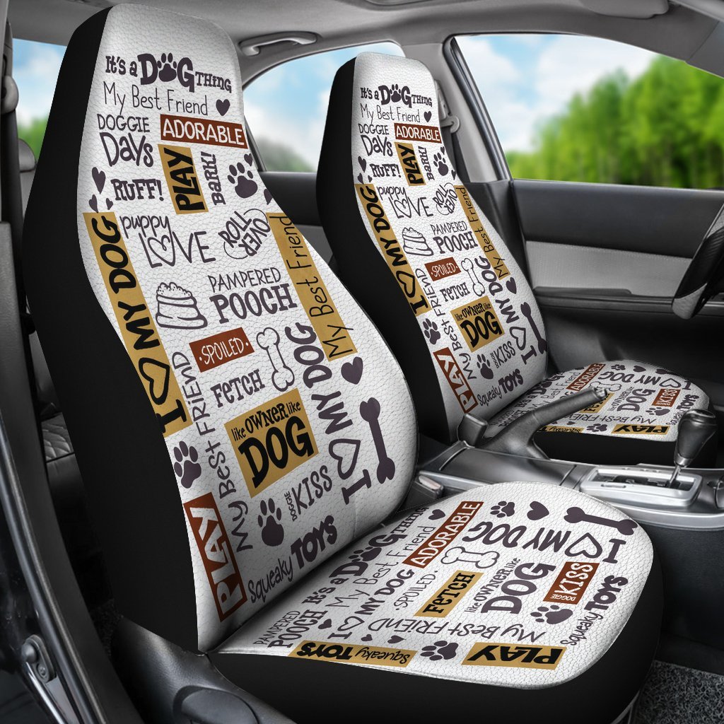 Dog Lover Quotes Universal Fit Car Seat Covers GearFrost