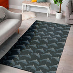 Dolphin Dot Pattern Print Area Rug