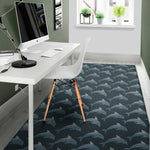 Dolphin Dot Pattern Print Area Rug