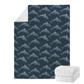 Dolphin Dot Pattern Print Blanket