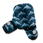 Dolphin Dot Pattern Print Boxing Gloves
