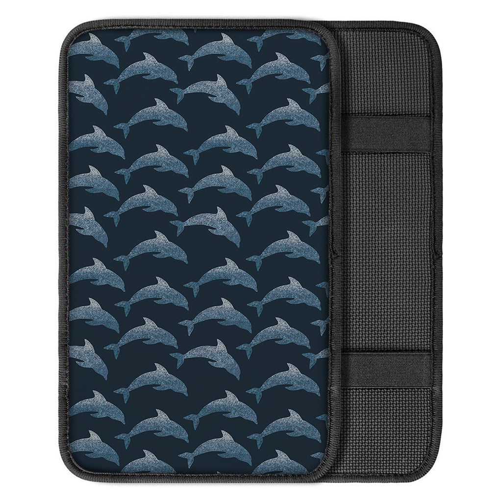 Dolphin Dot Pattern Print Car Center Console Cover