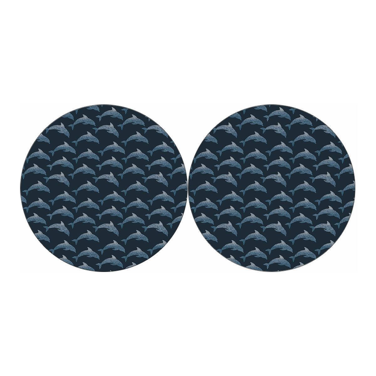 Dolphin Dot Pattern Print Car Coasters
