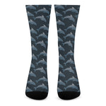 Dolphin Dot Pattern Print Crew Socks