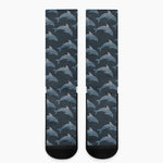 Dolphin Dot Pattern Print Crew Socks