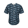 Dolphin Dot Pattern Print Men's Baseball Jersey