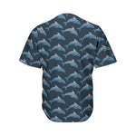 Dolphin Dot Pattern Print Men's Baseball Jersey