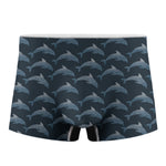 Dolphin Dot Pattern Print Men's Boxer Briefs