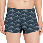 Dolphin Dot Pattern Print Men's Boxer Briefs