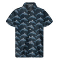 Dolphin Dot Pattern Print Men's Short Sleeve Shirt