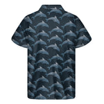 Dolphin Dot Pattern Print Men's Short Sleeve Shirt