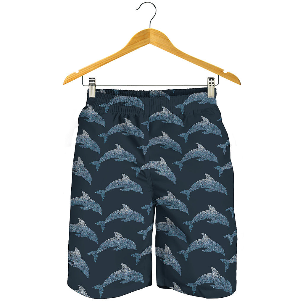 Dolphin Dot Pattern Print Men's Shorts