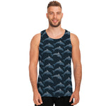Dolphin Dot Pattern Print Men's Tank Top