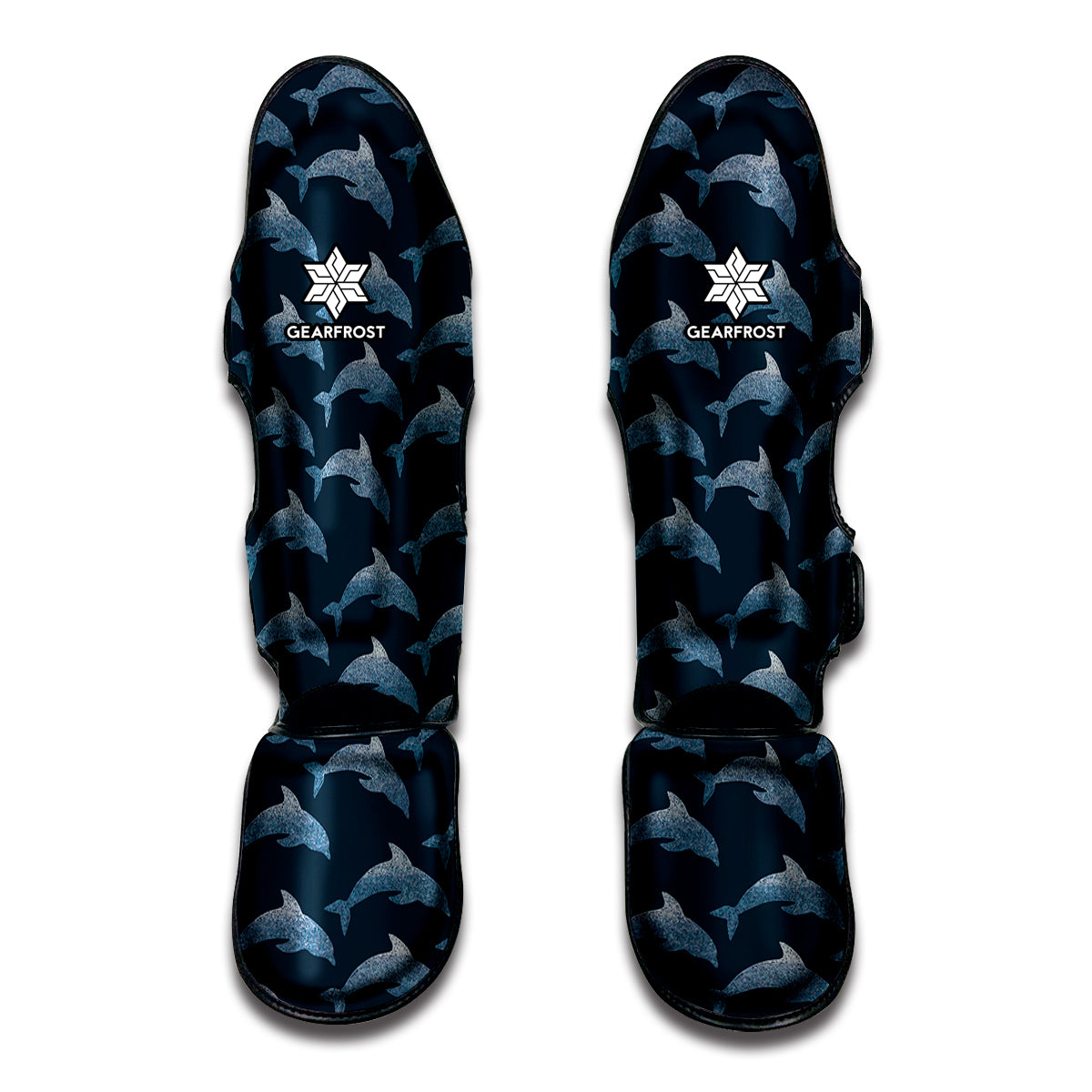 Dolphin Dot Pattern Print Muay Thai Shin Guard