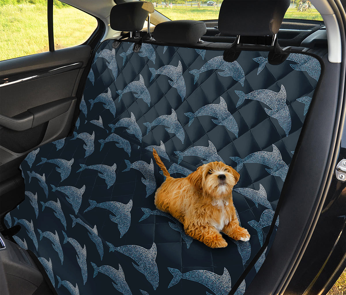 Dolphin Dot Pattern Print Pet Car Back Seat Cover
