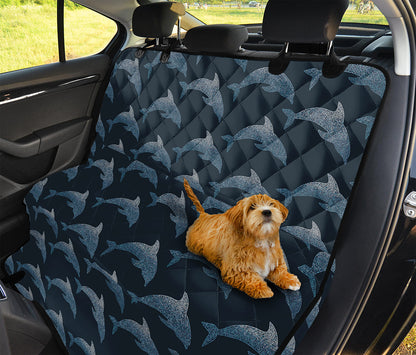 Dolphin Dot Pattern Print Pet Car Back Seat Cover