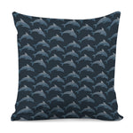 Dolphin Dot Pattern Print Pillow Cover