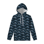 Dolphin Dot Pattern Print Pullover Hoodie