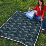 Dolphin Dot Pattern Print Quilt