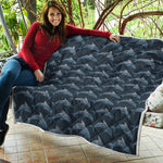 Dolphin Dot Pattern Print Quilt