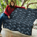 Dolphin Dot Pattern Print Quilt