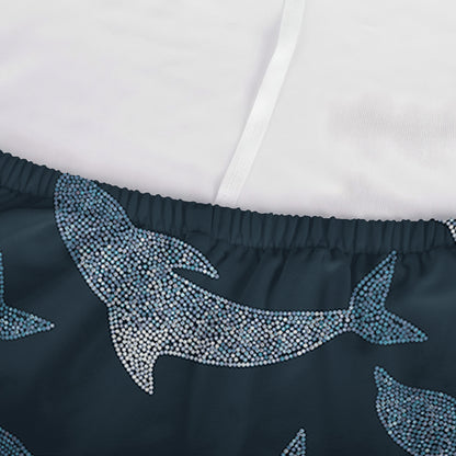 Dolphin Dot Pattern Print Sofa Cover