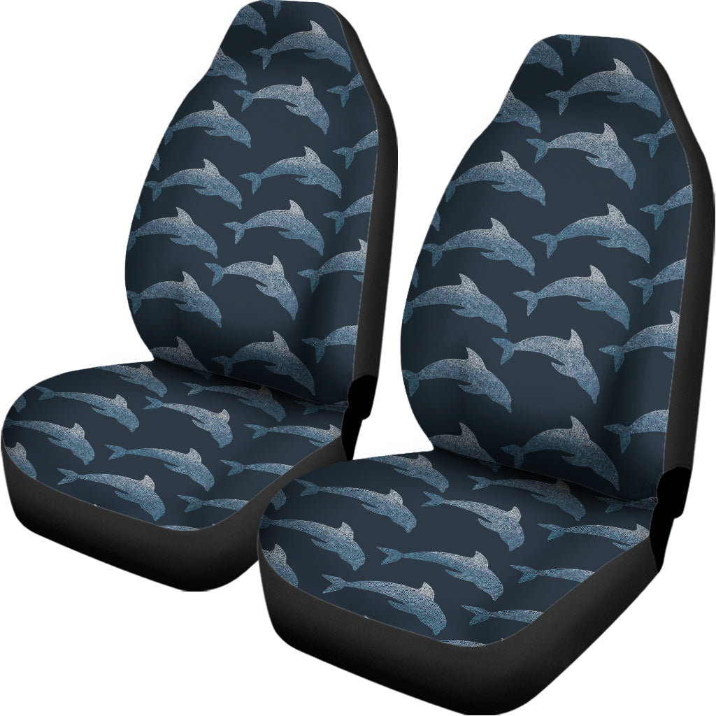 Dolphin Dot Pattern Print Universal Fit Car Seat Covers