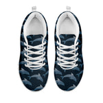 Dolphin Dot Pattern Print White Sneakers