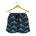 Dolphin Dot Pattern Print Women's Shorts
