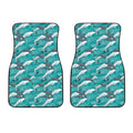 Dolphin Riding Waves Pattern Print Front Car Floor Mats