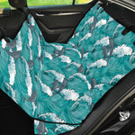 Dolphin Riding Waves Pattern Print Pet Car Back Seat Cover