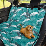 Dolphin Riding Waves Pattern Print Pet Car Back Seat Cover
