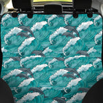 Dolphin Riding Waves Pattern Print Pet Car Back Seat Cover