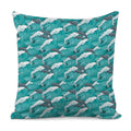 Dolphin Riding Waves Pattern Print Pillow Cover