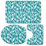 Dolphins In The Ocean Pattern Print 3 Piece Bath Mat Set