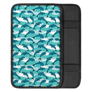 Dolphins In The Ocean Pattern Print Car Center Console Cover